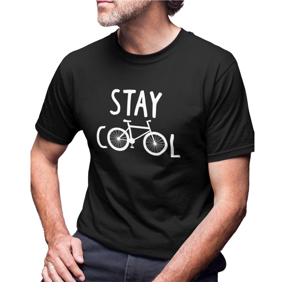 Czarna UNISEX koszulka "Stay cool"