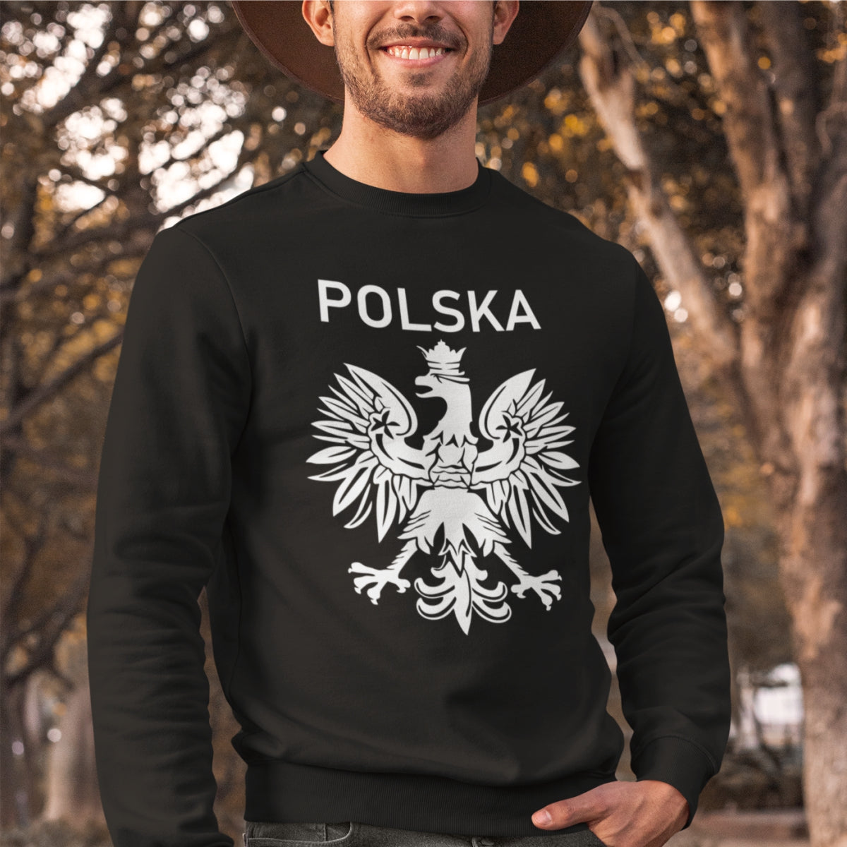 Bluza UNISEX czarna Polskie godło