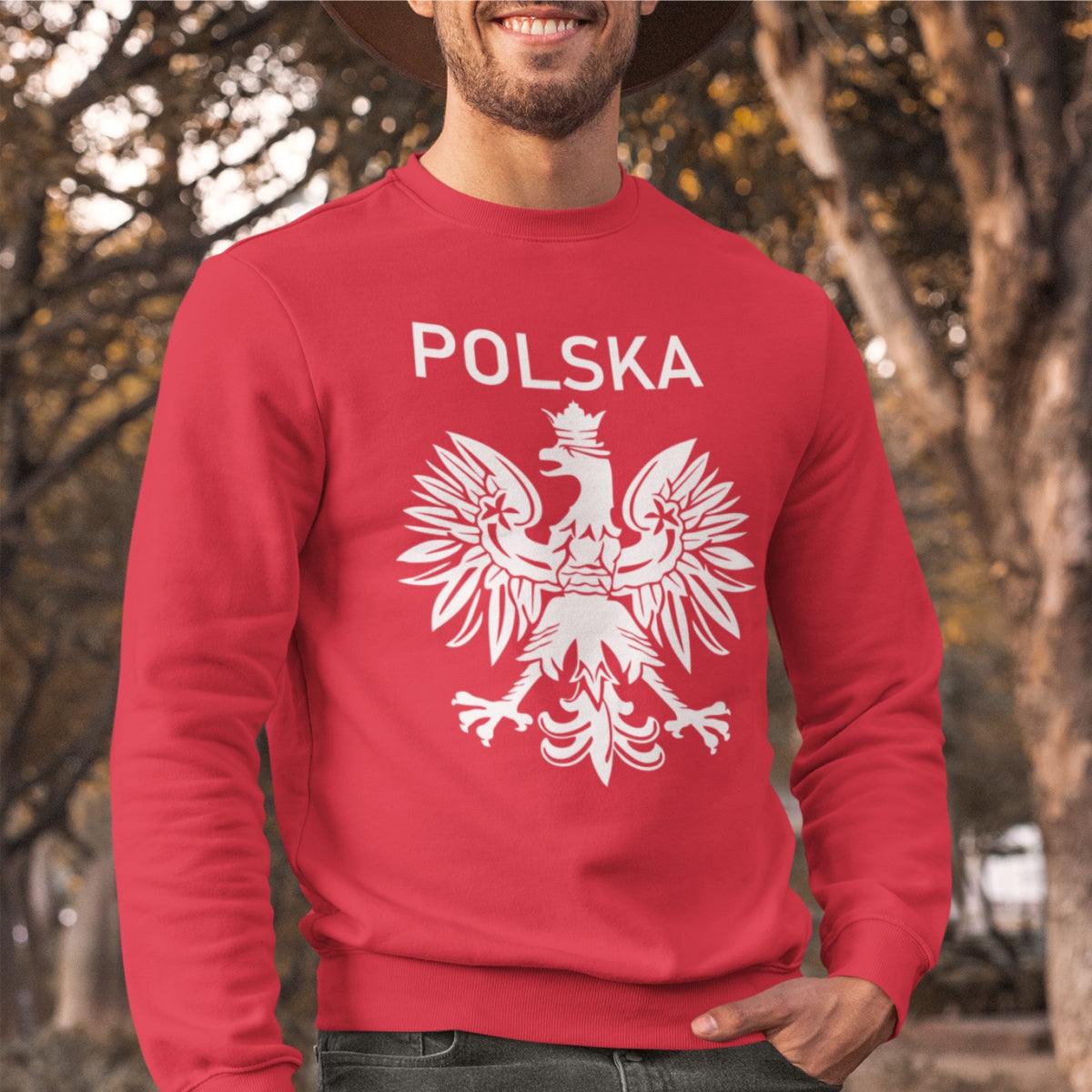 Bluza UNISEX czerwony Polskie godło