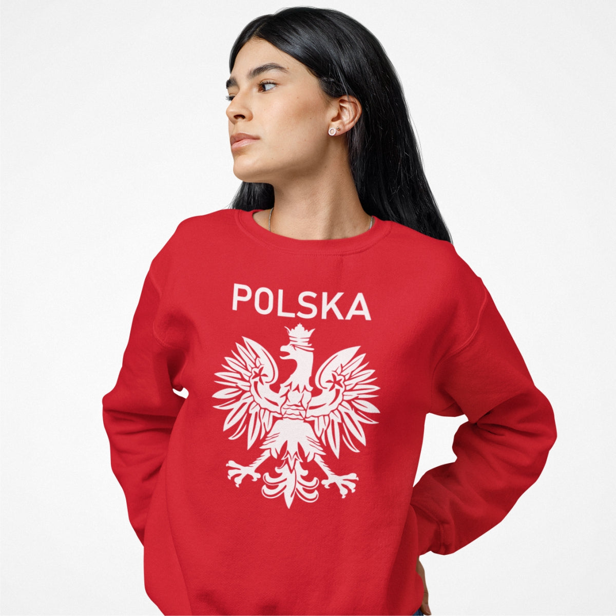 Bluza UNISEX czerwony Polskie godło