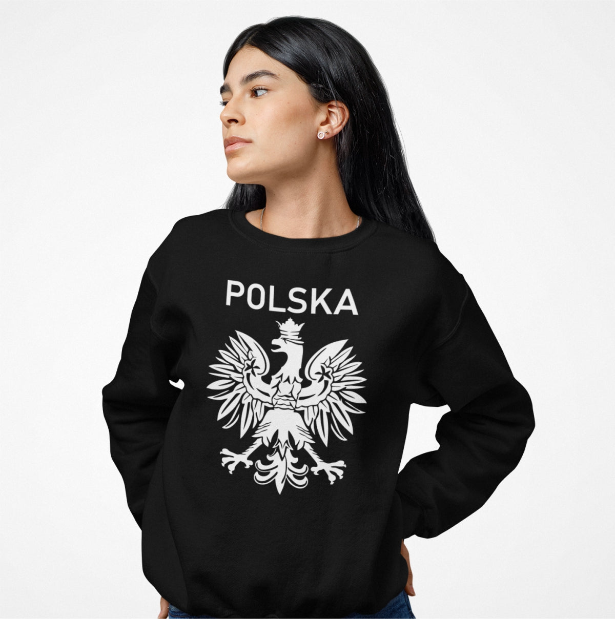 Bluza UNISEX czarna Polskie godło