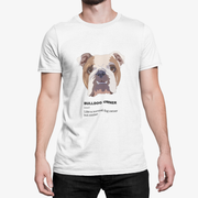 Biały T-shirt Buldog Owner