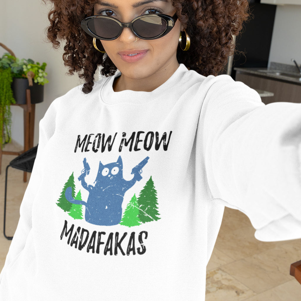 Biała bluza Meow Meow