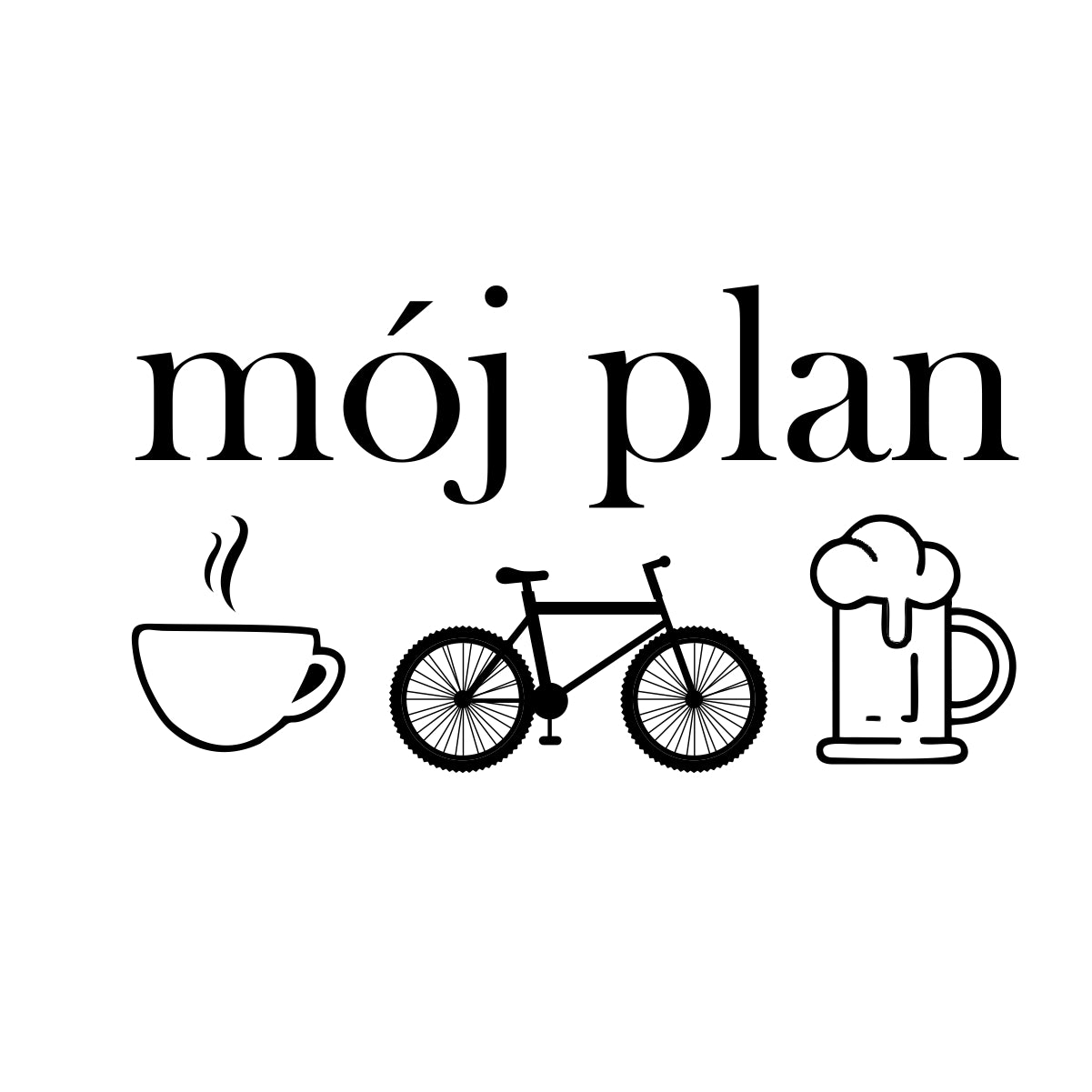 Biała UNISEX koszulka "Mój plan"