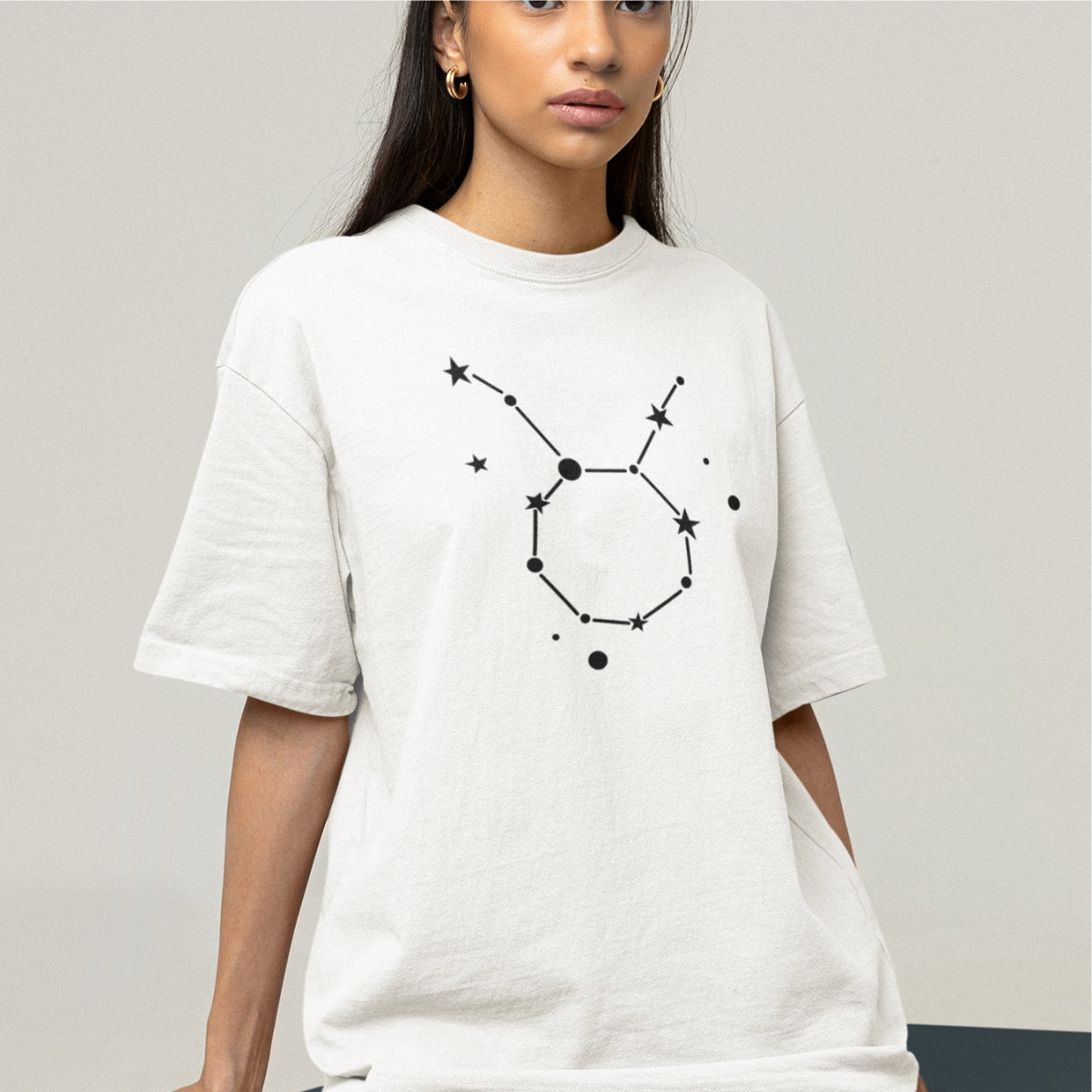 Biały T-shirt Zodiakalny Byk