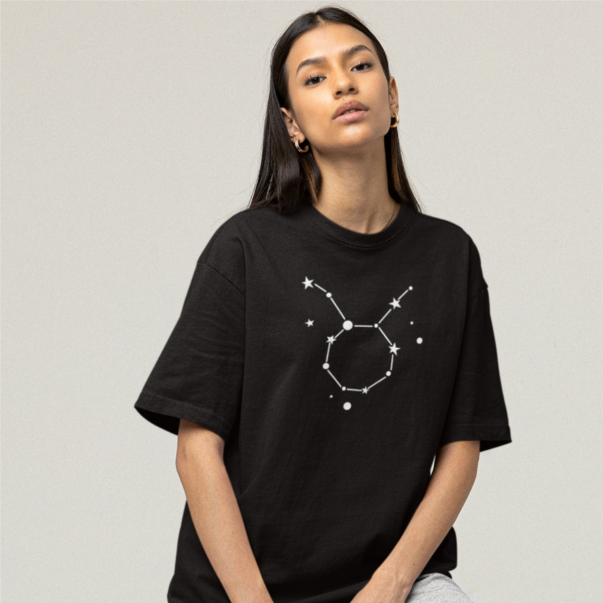 Czarna T-shirt Zodiakalny Byk