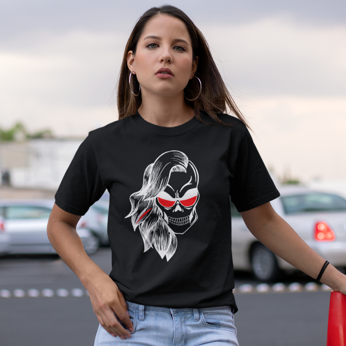 Czarna T-shirt Polska czaszka