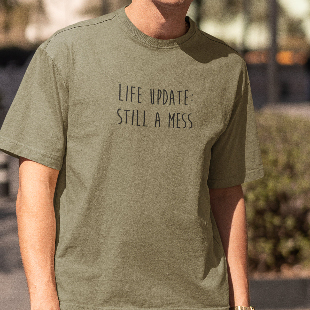 Khaki UNISEX T-shirt Life update