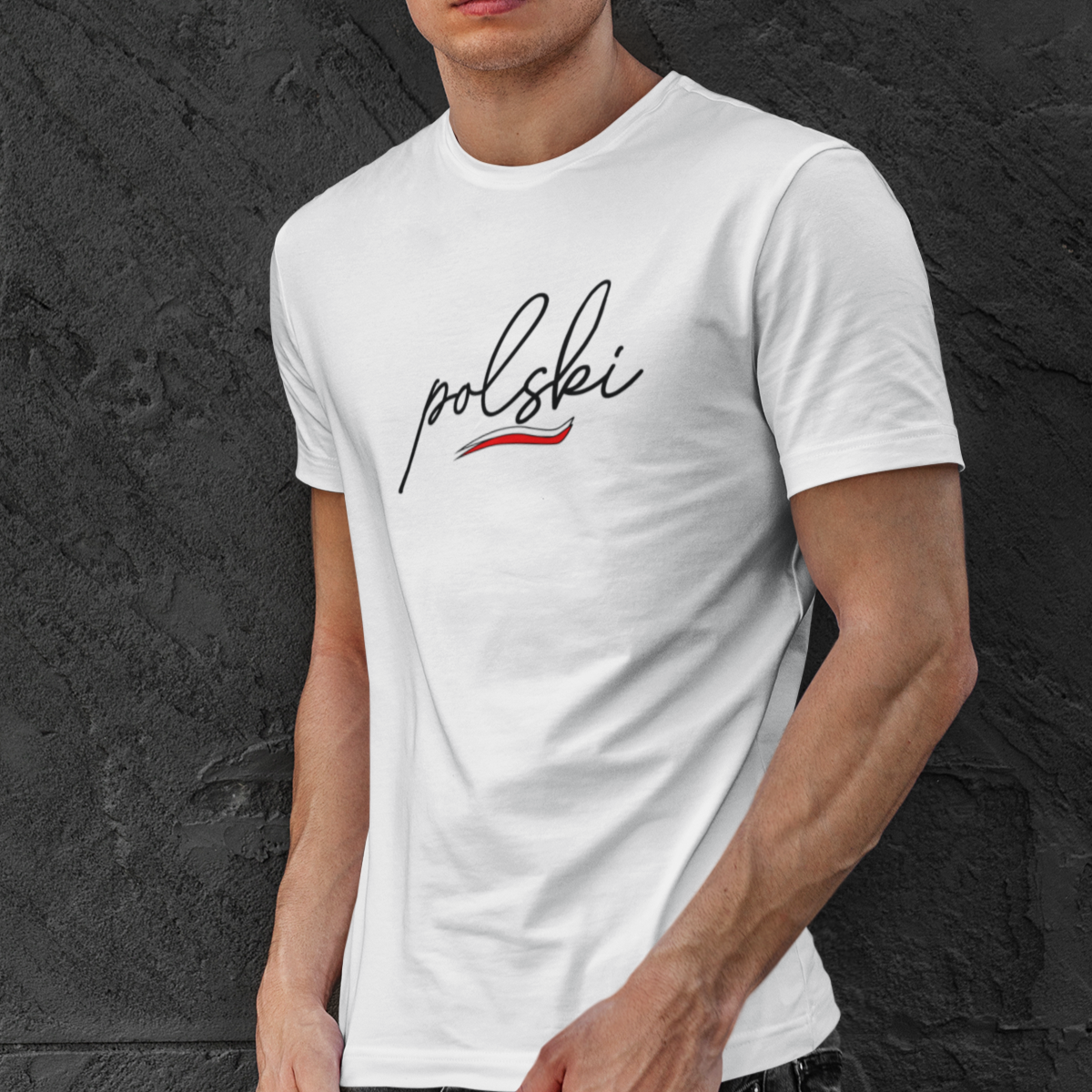 Biały T-shirt Polski