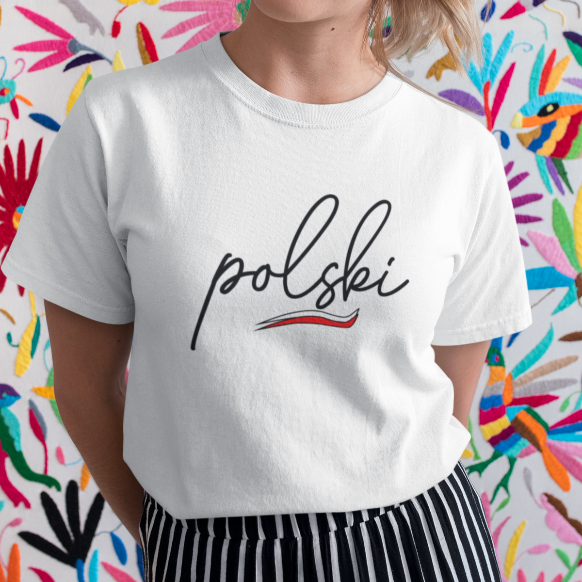 Biały T-shirt Polski