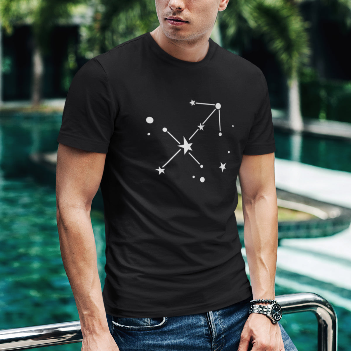 Czarna UNISEX T-shirt Zodiakalny strzelec