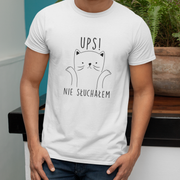 Biały T-shirt Ups, nie słuchałem