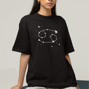 Czarna T-shirt Zodiakalny Rak