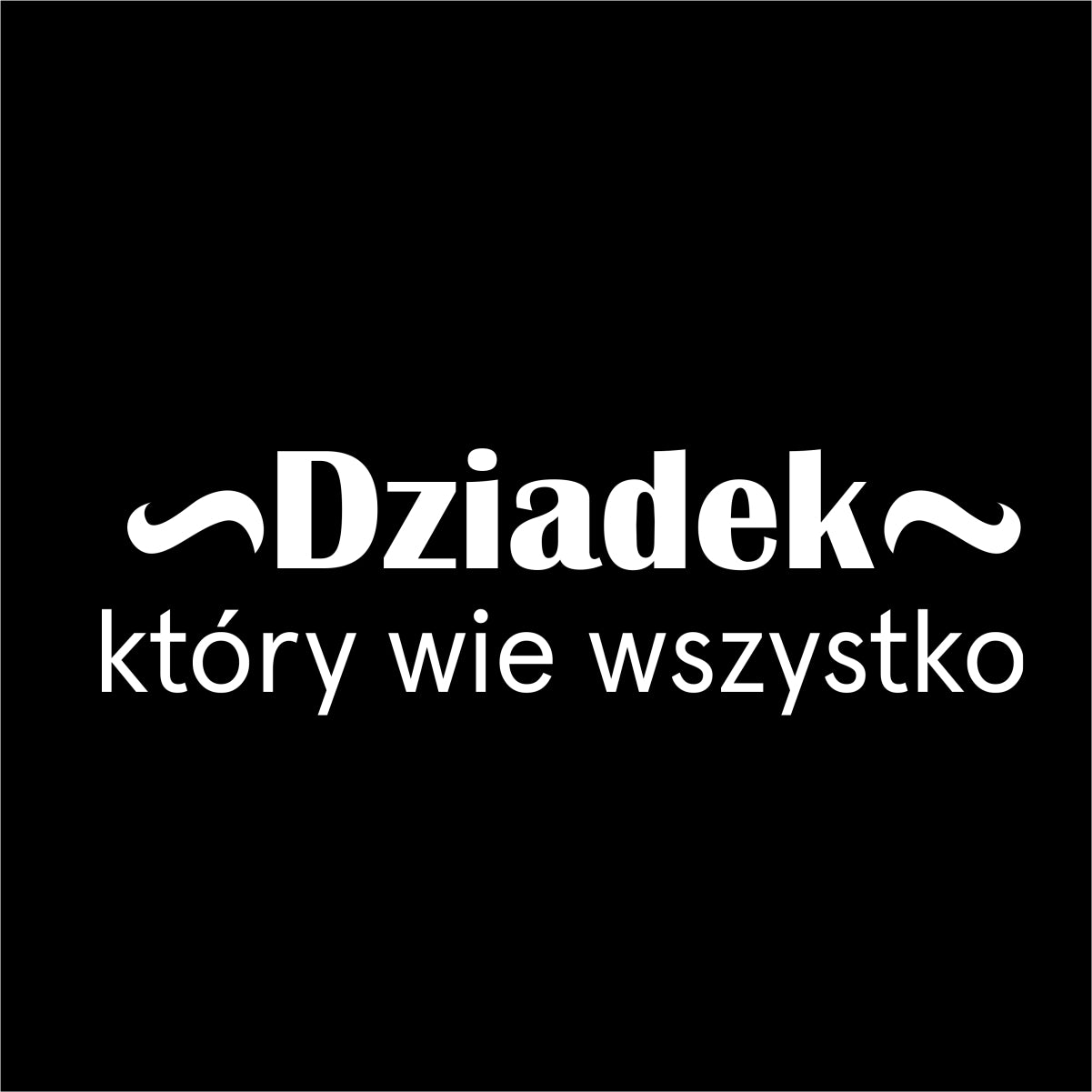 Czarna UNISEX koszulka Dziadek, który wie wszystko